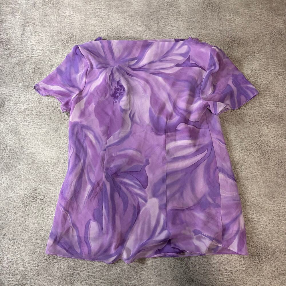 Purple Dreamy Floral Vintage Whimsy Blouse - Picture 3 of 4